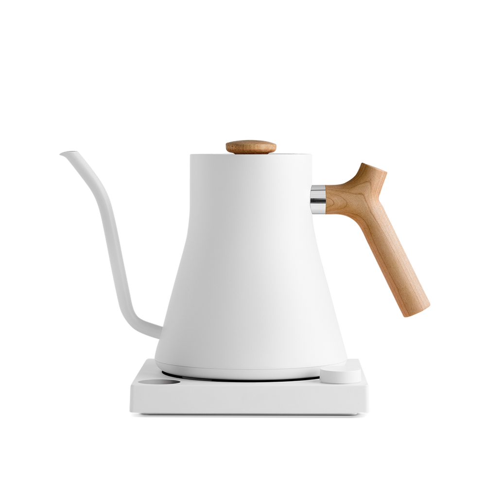 FELLOW EKG KETTLE - WHITE + MAPLE KETTLE